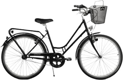 City bike with a basket